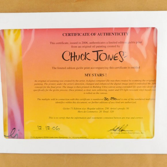 BUGS BUNNY Gossamer Rare Chuck Jones Limited Edition Giclee Looney Tunes Art - Picture 6 of 6